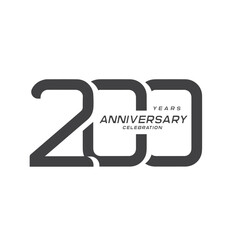200 years anniversary celebration logotype