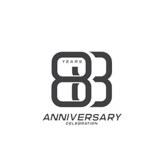 88 years anniversary celebration logotype
