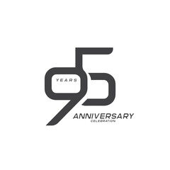 95 years anniversary celebration logotype