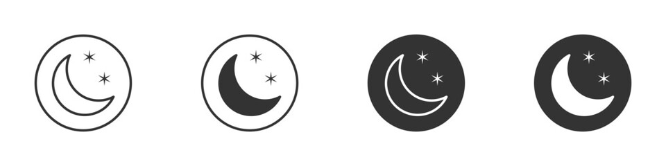 Half moon icon. Vector illustration.