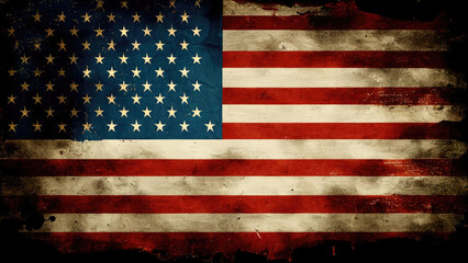 Grunge Unitades States flag illustration