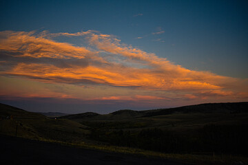 Obraz premium sunset in the mountains