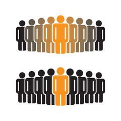 People, leader, group, community icon isolated vector illustration.