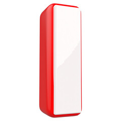 3d letter I red font render