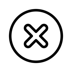 Cancel Button Icon Vector Symbol Design Illustration