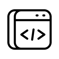 Coding Icon Vector Symbol Design Illustration