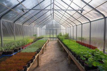 Organic fresh vegetable greenhouse