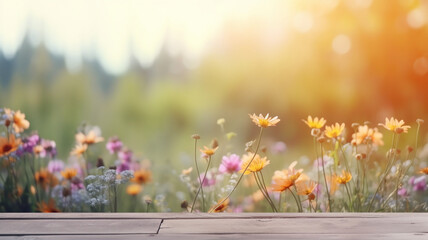 Beautiful garden with blur background. Blurred Summer Background Free Space 