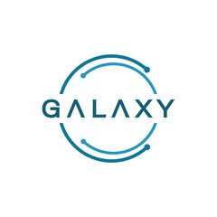 Creative and abstract galaxy for solar system and universe logo design vector editable