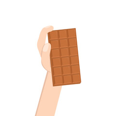 hand holding chocolate bar sweet dessert snack bakery brown
