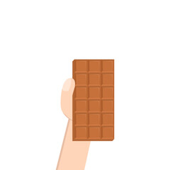 hand holding chocolate bar sweet dessert snack bakery brown
