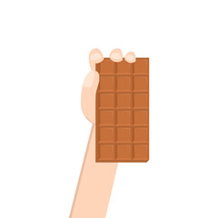 hand holding chocolate bar sweet dessert snack bakery brown
