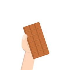 hand holding chocolate bar sweet dessert snack bakery brown
