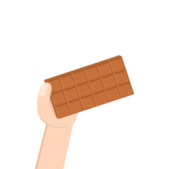 hand holding chocolate bar sweet dessert snack bakery brown
