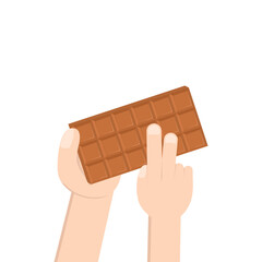 hand holding chocolate bar sweet dessert snack bakery brown
