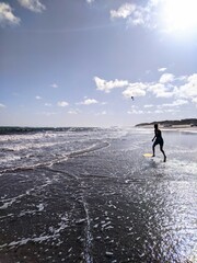 surfer on the beach