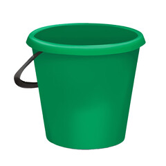 bucket with style hand drawn digital painting illustration