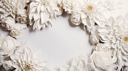 Obraz na płótnie Canvas Wreath decoration on a white background