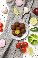 Vegetarian food concept - falafel, tasty falafel balls