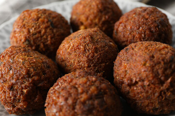 Vegetarian food concept - falafel, tasty falafel balls