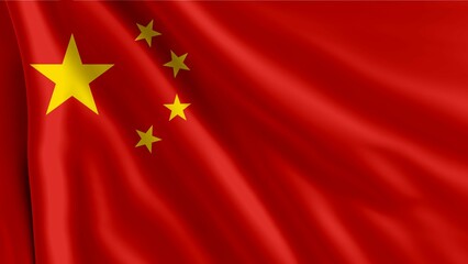 China flag, the close-up flag of China 