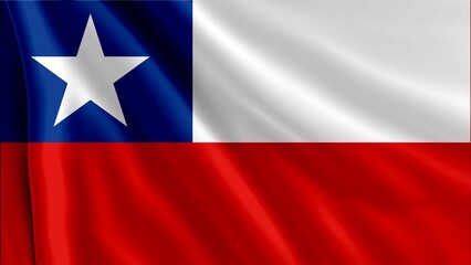 Chile flag, the close-up flag of Chile 
