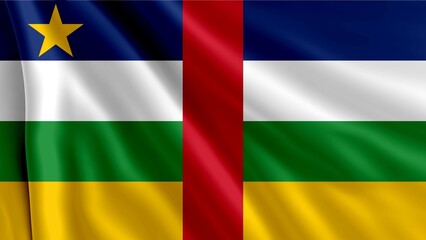 Central African Republic flag, the close-up flag of the Central African Republic