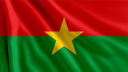Burkina Faso flag, the close-up flag of Burkina Faso