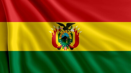Bolivia flag, the close-up flag of Bolivia