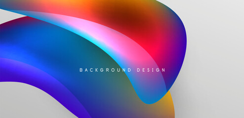 Fluid color liquid 3d elements abstract background