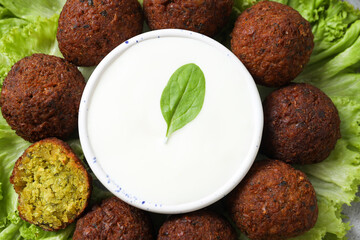 Vegetarian food concept - falafel, tasty falafel balls