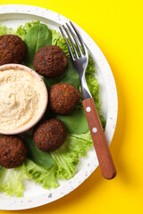 Vegetarian food concept - falafel, tasty falafel balls