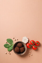 Vegetarian food concept - falafel, tasty falafel balls