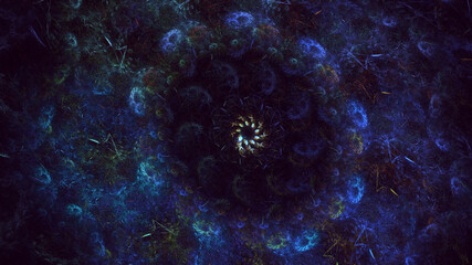 3D rendering abstract round light background