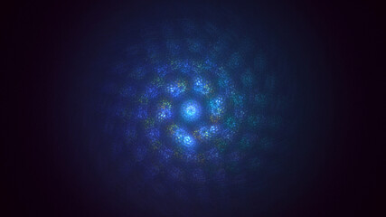 3D rendering abstract round light background