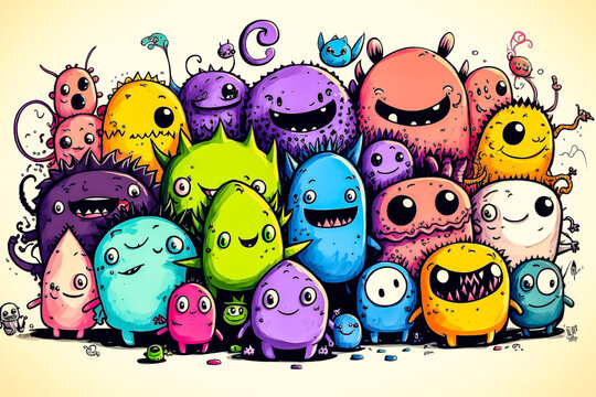 Monstres gentils - G&eacute;n&eacute;rative IA