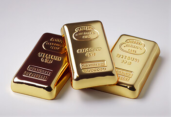 Gold bars and Financial concept, studio shots