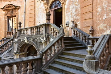 Fototapeta na wymiar exterior of villa Palagonia in town Bagheria,Sicily