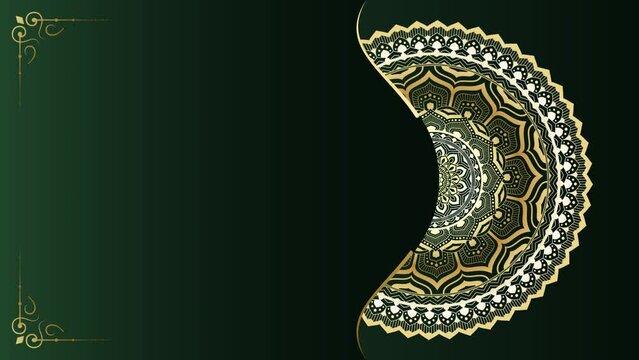 Jolly Wedding Pack Background_19.

This is an animated mandala background.

Green Color Background with White and Golden Mandala. Motion Graphic Art BG.
