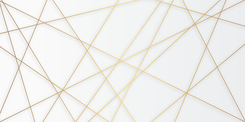 Abstract luxury gold geometric random chaotic lines with many squares and triangles shape background.
