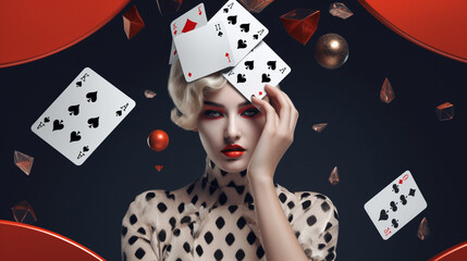 betting concept. Art contemporary collage. surrealism Generated AI