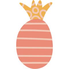pineapple doodle , fruit icon illustration