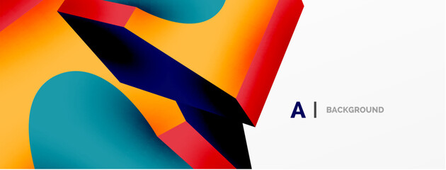 Abstract background - 3d abstract shape. Wallpaper for concept of AI technology, blockchain, communication, 5G, science, business