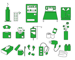 病院　入院　アイコン