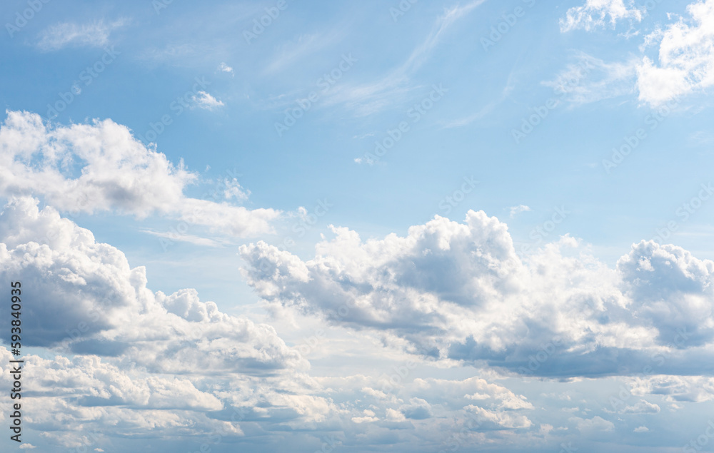 Wall mural white clouds in the blue sky
