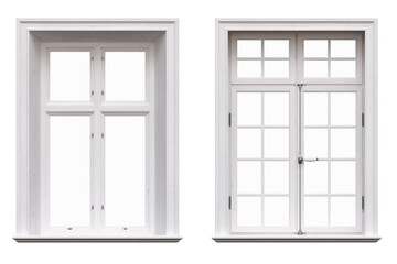 windows in the interior isolated on transparent background, 3D illustration, cg render
