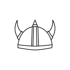 viking helmet icon outline