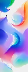 a close up of a liquid painting on a white background