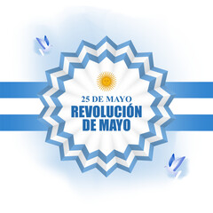 Vector illustration of 25 de mayo revolución de mayo