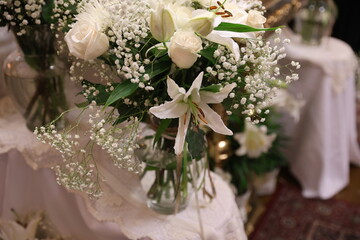white lilies in church 